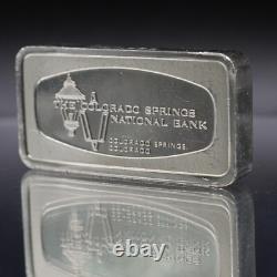 1970 Colorado Springs National Bank CO Franklin Mint 2oz 925 Silver bar C5320