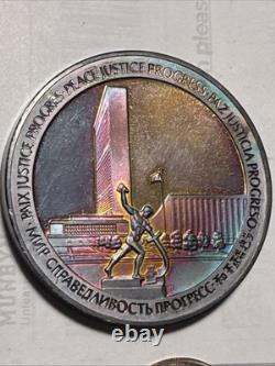 1970-FM United Nations 25Th Anniv. 925 (6oz) Metal Rainbow Toner Exceptional