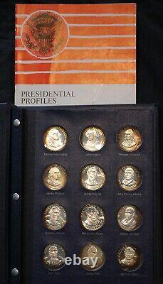 1970 FRANKLIN MINT Presidential Profiles 36 STERLING SILVER MEDALS Over 37 oz