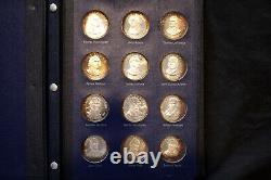 1970 FRANKLIN MINT Presidential Profiles 36 STERLING SILVER MEDALS Over 37 oz