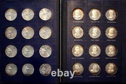 1970 FRANKLIN MINT Presidential Profiles 36 STERLING SILVER MEDALS Over 37 oz