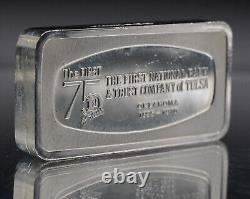 1970 First National Bank Tulsa Oklahoma Franklin Mint 2oz 925 Silver bar C5100
