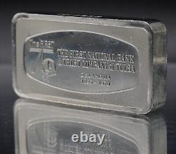 1970 First National Bank Tulsa Oklahoma Franklin Mint 2oz 925 Silver bar C5100