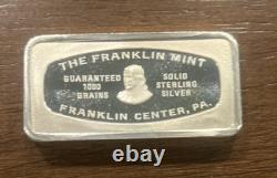 1970 Franklin Mint 1000 Grain Sterling Bar Bankmarked Bank of Nevada