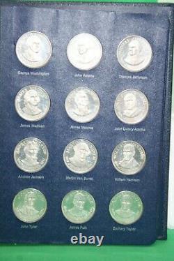 1970 Franklin Mint 36 Presidential Sterling Silver Commemorative Coin Set