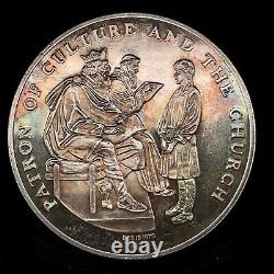 1970 Franklin Mint ALFRED THE GREAT/ PATRON OF THE CULTURE. 999 Silver Art Medal