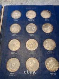 1970 Franklin Mint AMERICA IN SPACE 24pc. 925 Sterling Silver Proof Set 1st Ed