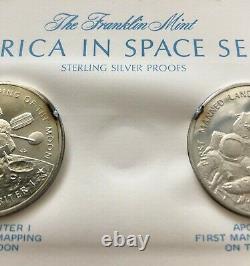 1970 Franklin Mint America In Space First Edition 24 Sterling Proof Set Sealed