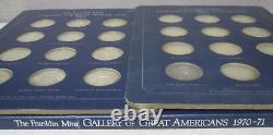 1970 Franklin Mint Gallery of Great Americans 24pc. Sterling Silver Proof Medals