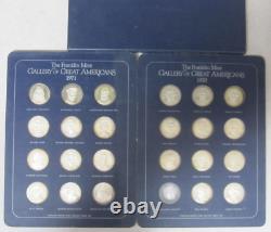 1970 Franklin Mint Gallery of Great Americans 24pc. Sterling Silver Proof Medals