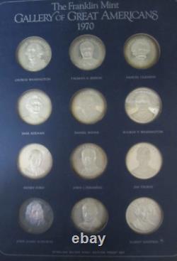 1970 Franklin Mint Gallery of Great Americans 24pc. Sterling Silver Proof Medals