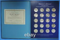 1970 Franklin Mint Project Apollo Sterling Silver 20 Piece Medal Set. 925