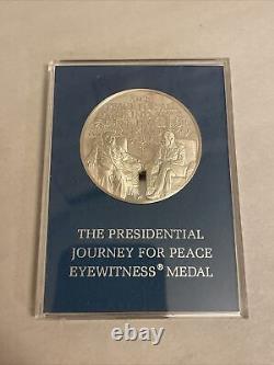 1970 Franklin Mint Silver Viet-Nam Peace Agreement Eyewitness Journey for Peace