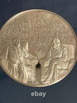 1970 Franklin Mint Silver Viet-Nam Peace Agreement Eyewitness Journey for Peace