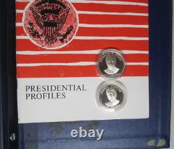 1970 Franklin Mint Solid. 925 Sterling Silver 38pc. Presidential Proof Medal Set