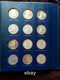 1970 Franklin Mint Treasury Of Presidential Commemorative Silver Medals