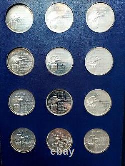 1970 Franklin Mint Treasury Of Presidential Commemorative Silver Medals