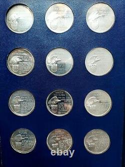 1970 Franklin Mint Treasury Of Presidential Commemorative Silver Medals