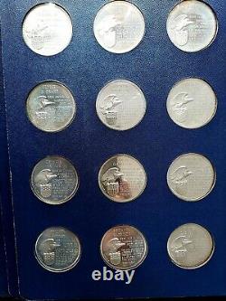 1970 Franklin Mint Treasury Of Presidential Commemorative Silver Medals