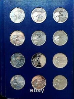 1970 Franklin Mint Treasury Of Presidential Commemorative Silver Medals