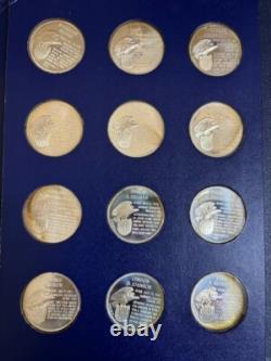 1970 Franklin Mint Treasury of Presidential Commemorative Silver Medals Set