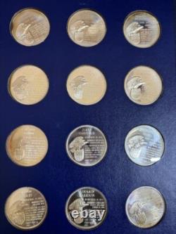 1970 Franklin Mint Treasury of Presidential Commemorative Silver Medals Set