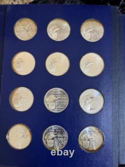 1970 Franklin Mint Treasury of Presidential Commemorative Silver Medals Set