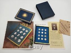 1970 Franklin Mint Treasury of Zodiac Medals Sterling Silver Mini-Coin Proof Set