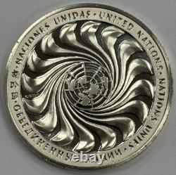 1970 Franklin Mint Youth for Peace United Nations 28.6g Sterling Silver Round