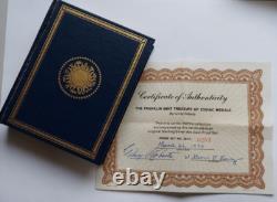 1970 Franklin Mint treasury Of Zodiac Silver Medals with COA & Box (YG909)