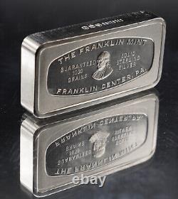 1970 Pierre South Dakota National Bank Franklin Mint 2oz 925 Silver bar C4715