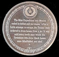 1970 Proof Franklin Mint 1843 Texas Mier Expedition 41g Sterling Silver