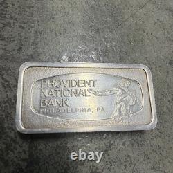 1970 Provident National Bank Franklin Mint. 925 Silver Art Bar Ingot