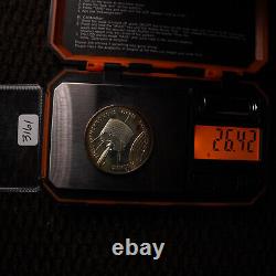1970 Syncom II Satellite America Space Franklin Mint 925 Silver bar round C3161