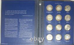 1970 The Franklin Mint America in Space 24pc. 925 Sterling Silver Proof Medals