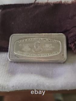 1970 The United Virginia Banks Franklin Mint 2oz Silver bar