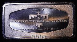 1970 Thunderbird Bank Phoenix Arizona Franklin Mint 2oz Silver art bar C3171