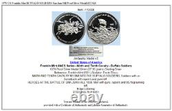 1970 US Franklin Mint BUFFALO SOLDIERS San Juan Hill Proof Silver Medal i113026