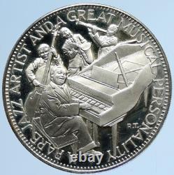 1970 US Franklin Mint Jazz Music THOMAS FATS WALLER Proof Silver Medal i113019