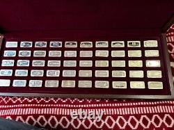 1970 bank Marked Silver-Ingot 50 States Sterling Complete With Display Case