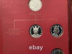 1970's Franklin Mint Kings and Queens of England Silver Medals Set of 43 CC0100