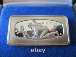1970s-80s SILVER INGOTS FRANKLIN MINT & CROWN MINT -CHRISTMAS/FATHERS DAY- LOT 4