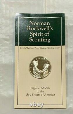 1970s Silver Medals Norman Rockwell Spirit of Scouting Complete Set of 12 Coins
