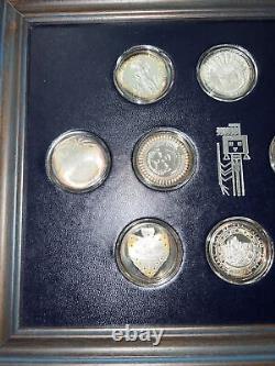 1971-72 Franklin Mint Coin-Medals Of Indian Tribal Nations. 999 Silver With Books