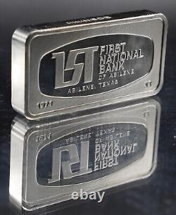 1971 Abilene Texas First National Bank Franklin Mint 2oz Silver bar C4710