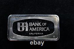 1971 BANK of AMERICA California Franklin Mint 2oz Silver 925 Art Bar WOW! C1440