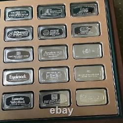 1971 Bank Marked Silver-Ingot 50 States Sterling Complete With Display Case