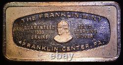 1971 Bank of America California Franklin Mint 2oz 925 Silver art bar C3154