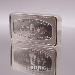 1971 Bank of Bismarck North Dakota Franklin Mint 2oz 925 Silver art bar C2922