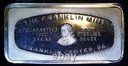 1971 Bank of Bismarck North Dakota Franklin Mint 2oz 925 Silver art bar C2922